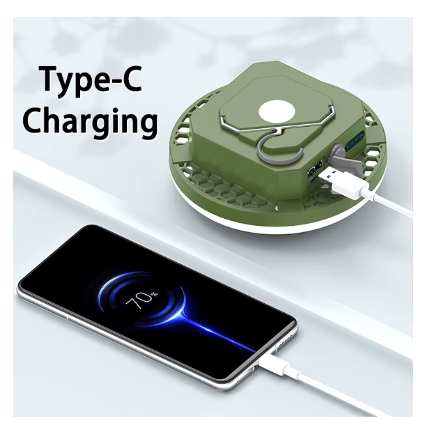 Lampe LED Camping Rechargeable — Autonomie 50h
