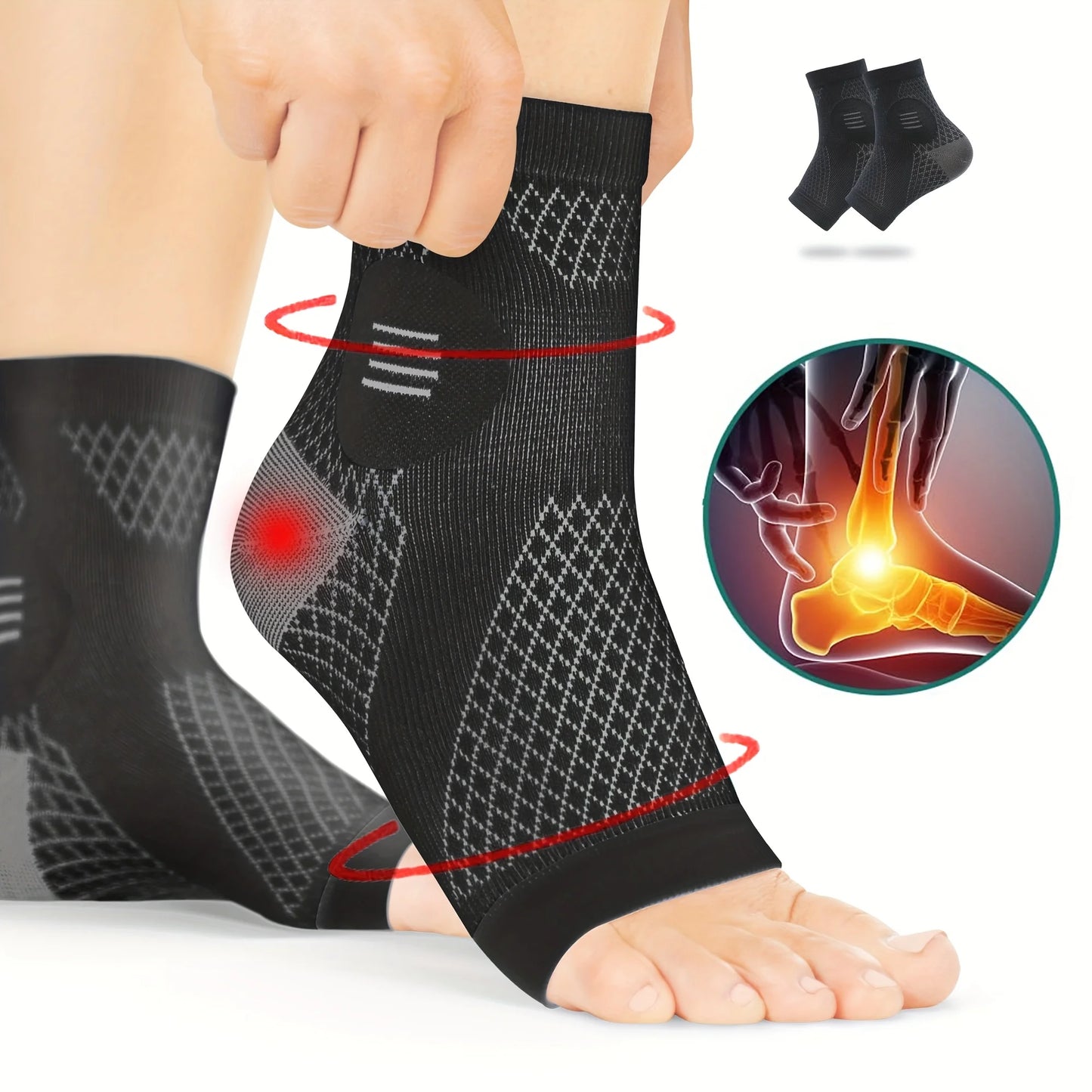 Manchon de compression cheville THD Boutique, vue produit principale