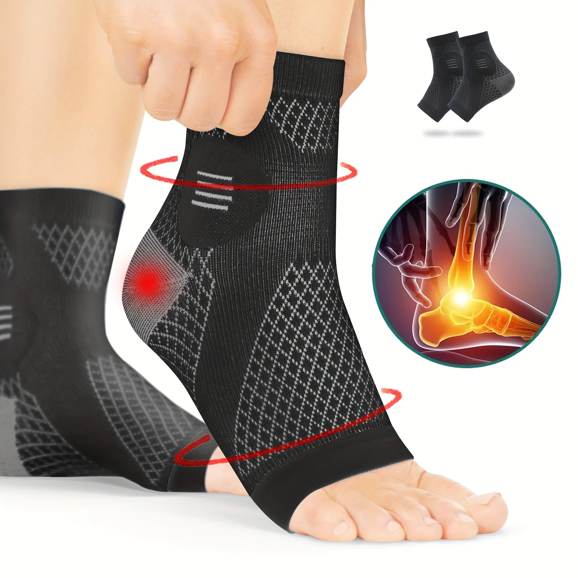 Manchon de compression cheville THD Boutique, vue produit principale