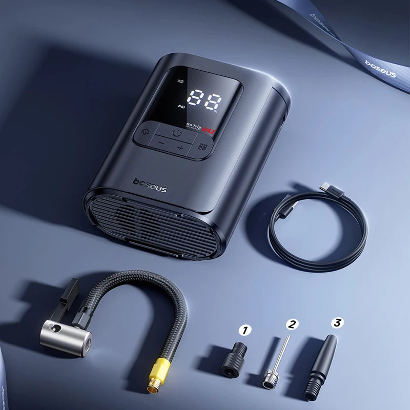 Gonfleur de Pneus Portable Baseus — Écran LCD