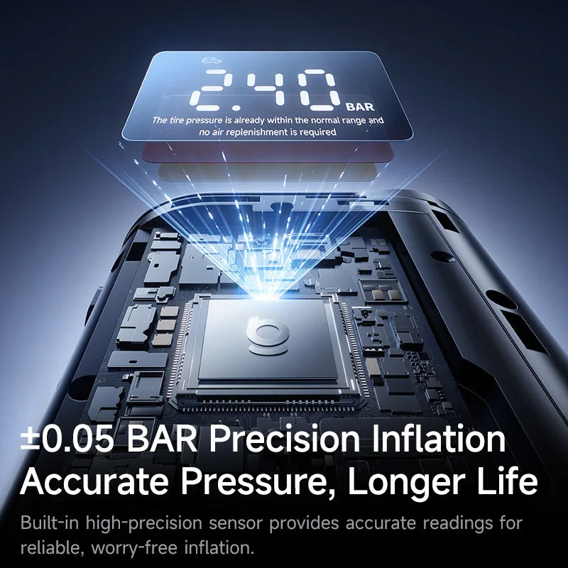 Gonfleur de Pneus Portable Baseus — Écran LCD