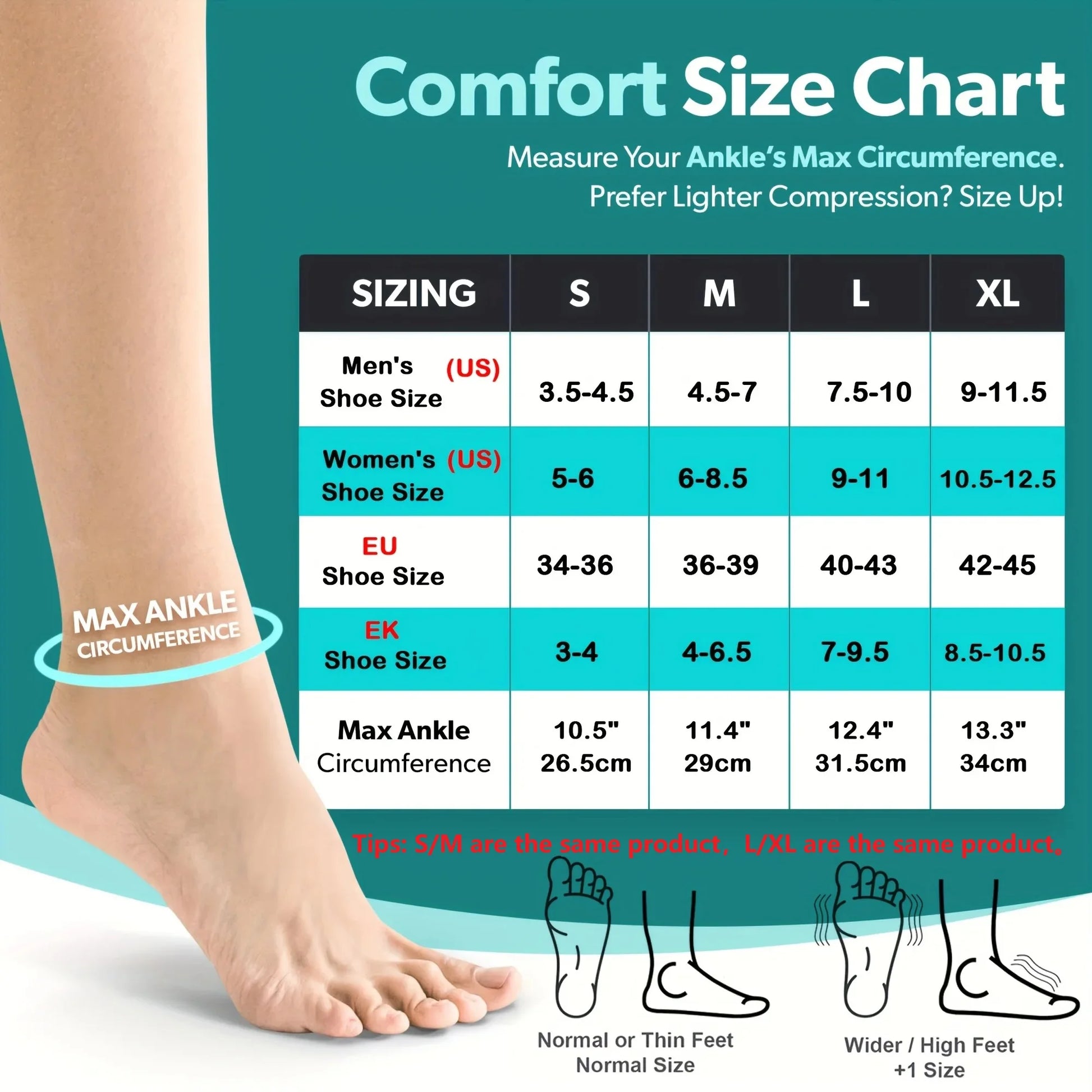 Manchon de compression cheville, soutien de la voûte plantaire